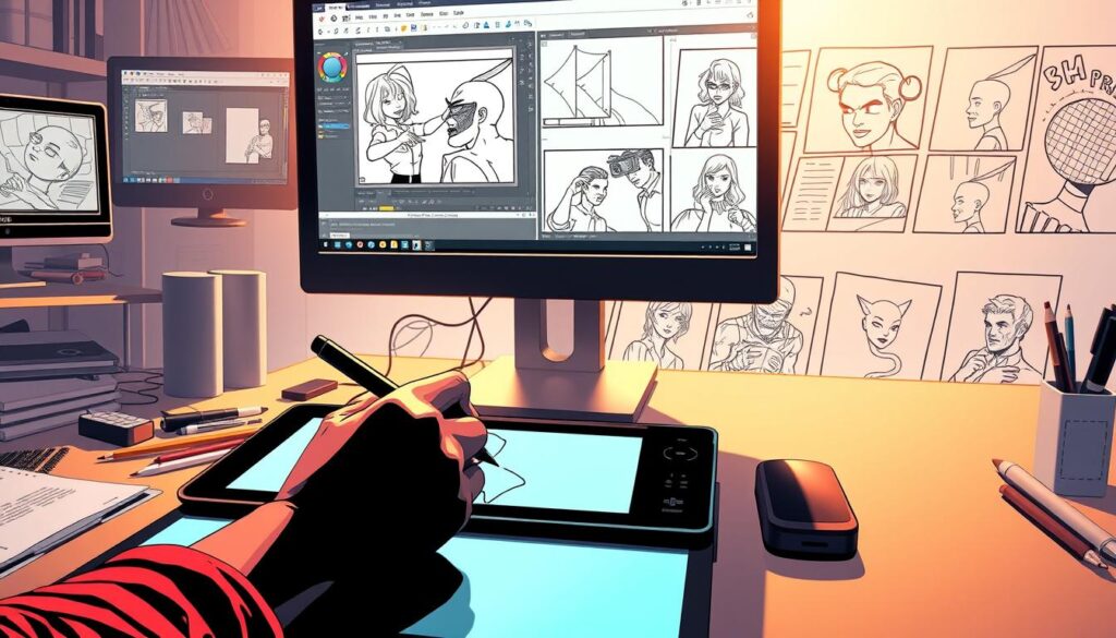 langkah-langkah komik digital
