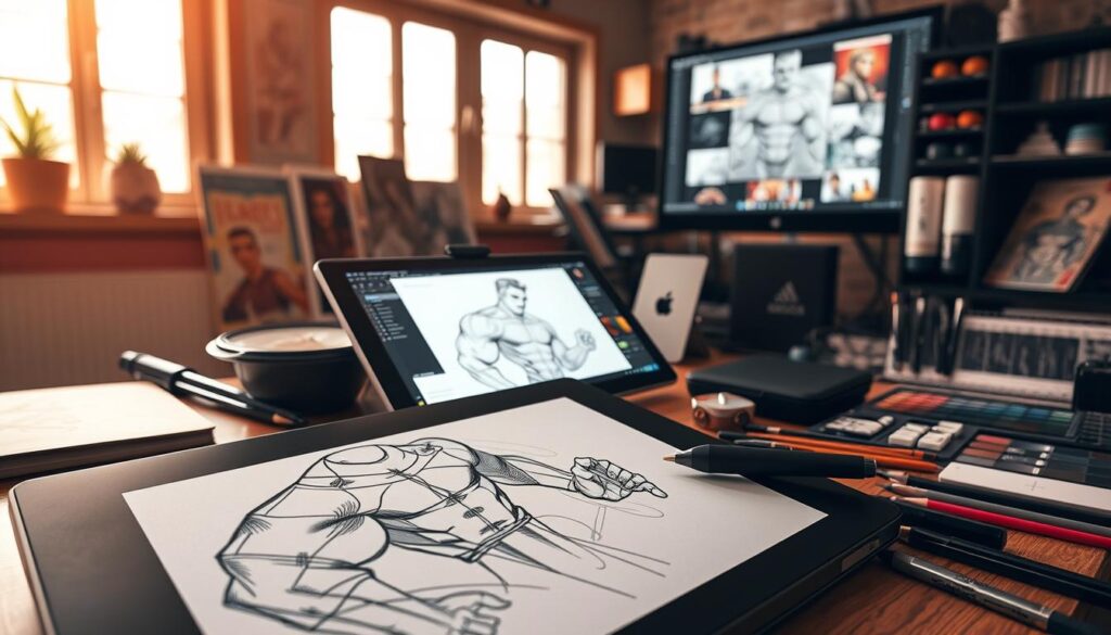teknik menggambar komik digital