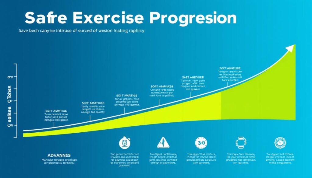 Grafik progresi latihan yang aman dari pemula hingga lanjutan