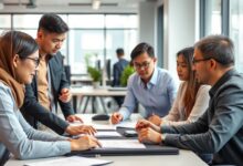 Tim sedang melakukan aktivitas cross-training di kantor